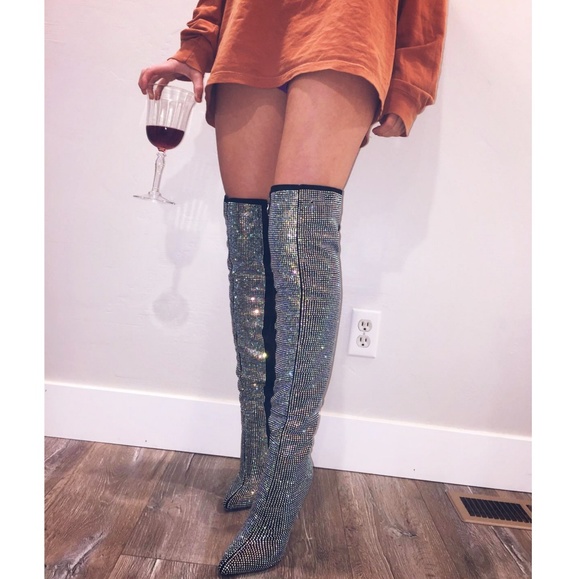 𝙇𝙖𝙨𝙩 𝙎𝙞𝙯 7 💎Swarovski Over Knee Boot - Picture 5 of 8